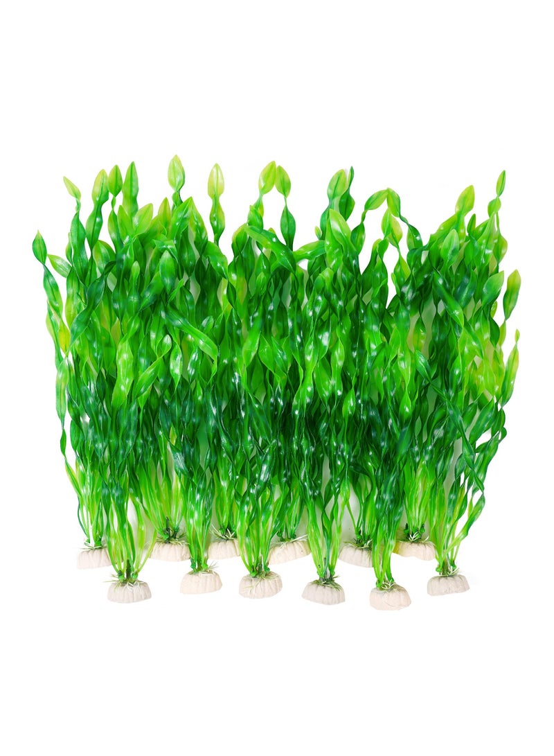 SYOSI 12 PCS Extra Large Seaweed Fish Tank Decorations, 12-Inch Tall Realistic Artificial Plants, Aquarium Decor for Goldfish Betta Fish, Aquarium Accessories for Freshwater and Saltwater Tanks (Green) - Image 1
