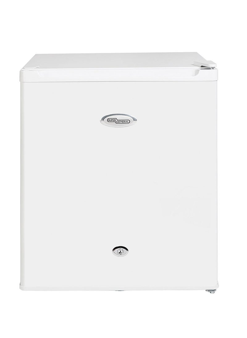 SUPER GENERAL 50 Liter Gross Volume Compact Mini-Refrigerator,  Beverage-Fridge with Child Lock, Shelf, Freezer-Box, reversible door, SGR035HE, White 50 L SGR035HE white - Image 1