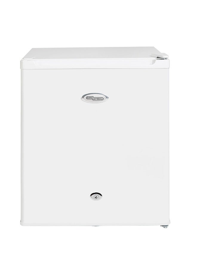 SUPER GENERAL 50 Liter Gross Volume Compact Mini-Refrigerator,  Beverage-Fridge with Child Lock, Shelf, Freezer-Box, reversible door, SGR035HE, White 50 L SGR035HE white - Image 1
