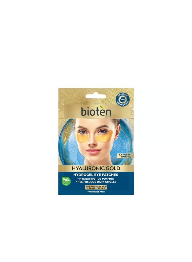 bioten Hyaluronic Gold Hydrogel Eye Patches x1 Pair - Image 1
