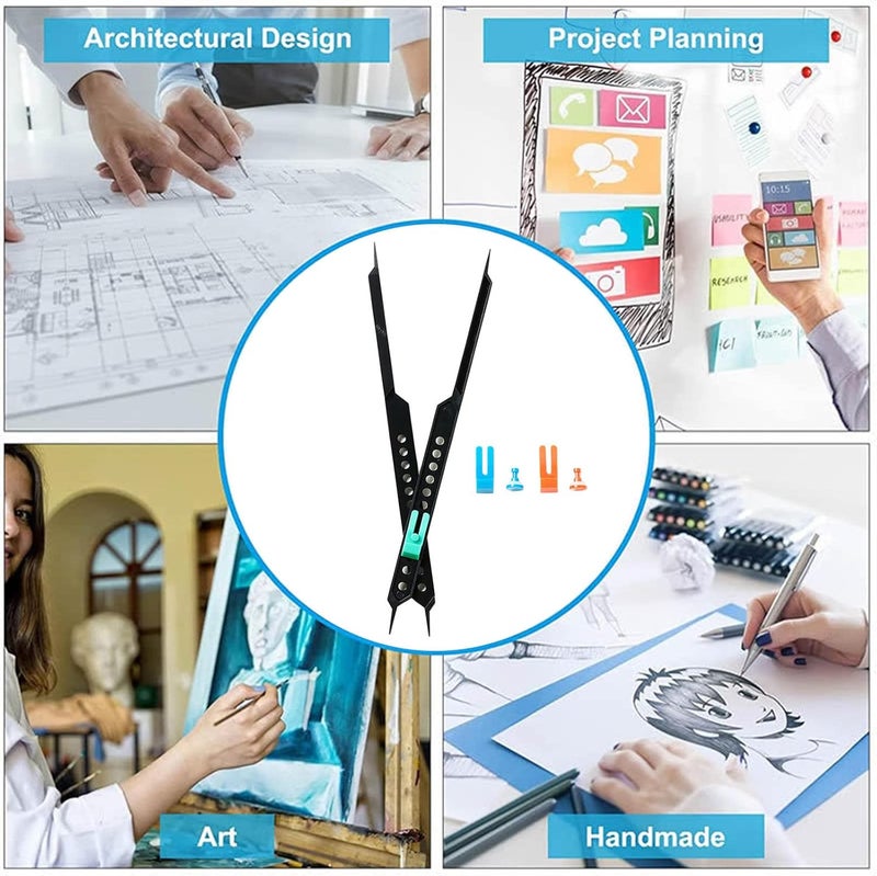 كلاراكو أداة رسم بمقياس تناسبي للفنانين، لوازم مكتبية لنقل القياسات المختلفة على الورق، بلاستيك احترافي للمدرسة - Image 3