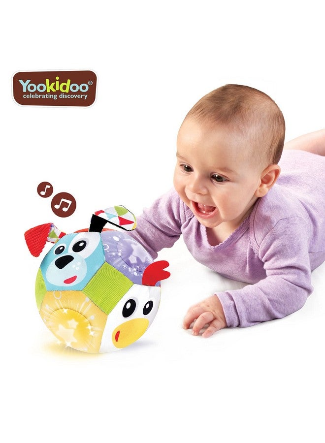 Yookidoo Yookidoo Baby Toys - Light Up Glow Plush Ball with Sounds - Lights N Music - Motion Activated Sensory Musical Stuffed Baby Toy Ball - Ages 3 Months +  - Image 4