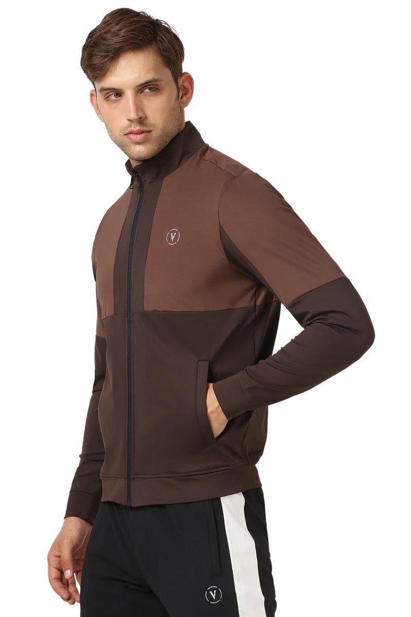 Van Heusen Men Brown Print Casual Jacket - Image 3