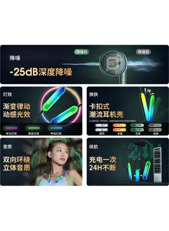 The Good Shepherd Good Shepherd Wireless Monitoring Headset, Sound Card, Microphone All-In Device, Complete Set, Tiktok Streamer Special, Singing Karaoke Microphone, Mobile Phone New Model, Neckband Bluetooth Earphones - Image 3