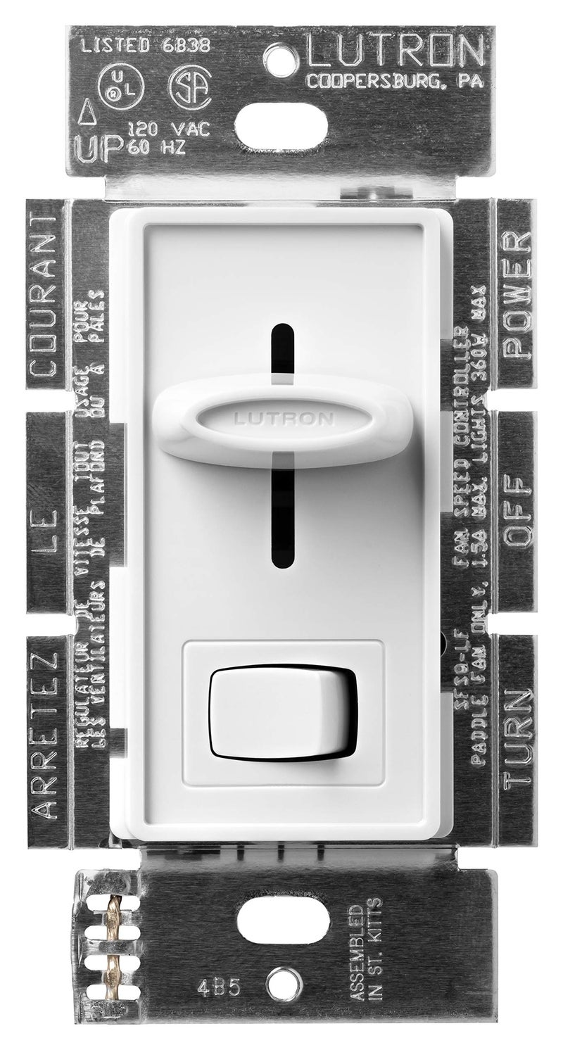 Lutron Electronics SFSQ-LF-WH Skylark Fan Control, White - Image 1