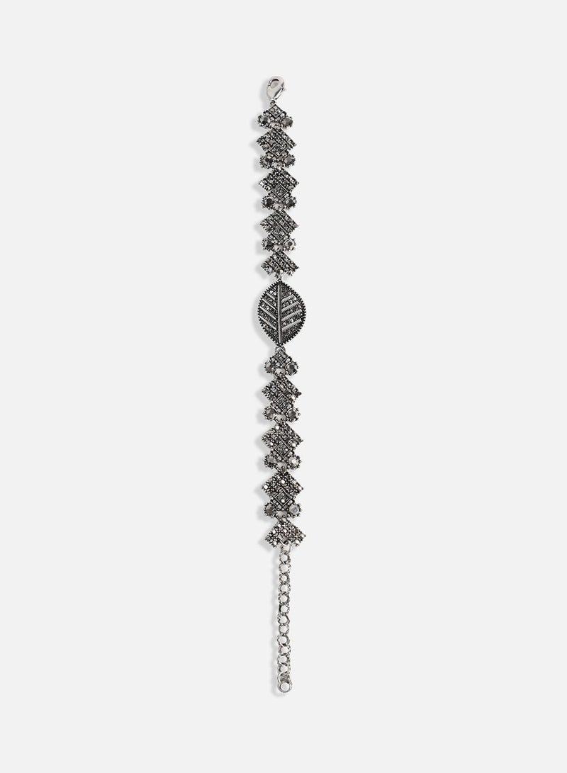 SOHI Leaf Crystal Artificial Bracelet Jewellery - Image 2