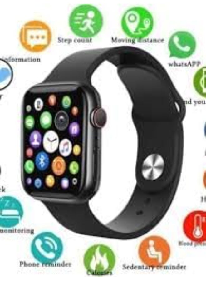 Smartwatch with 1.45-Inch Touch Screen – Multiple Colors – Notifications, Phone Control & Daily Functions (Black) - S - Image 2
