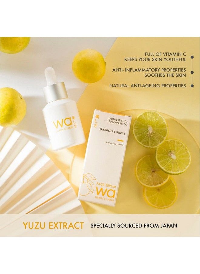 WA Japan; Yuzu & 10% Vitamin C Face Serum; Brightens & Glows; All Skin Types; 30Ml  - Image 3