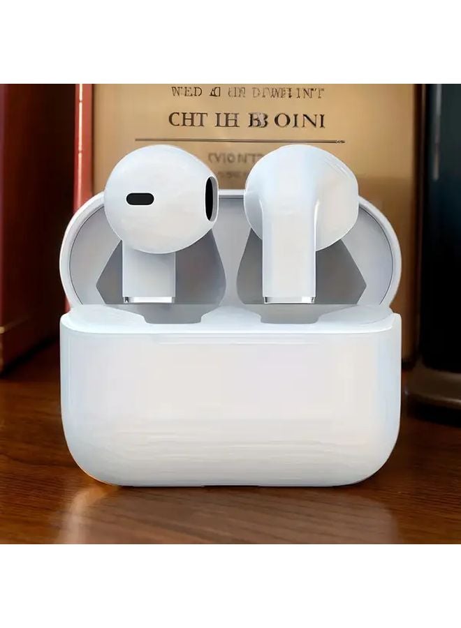 White 9D Stereo TWS Headphones HD Audio Touch Control Lightweight Long Endurance Sports - Image 2