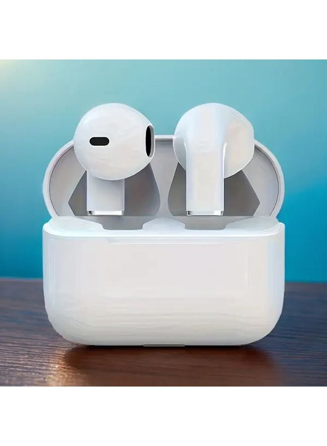 White 9D Stereo TWS Headphones HD Audio Touch Control Lightweight Long Endurance Sports - Image 3