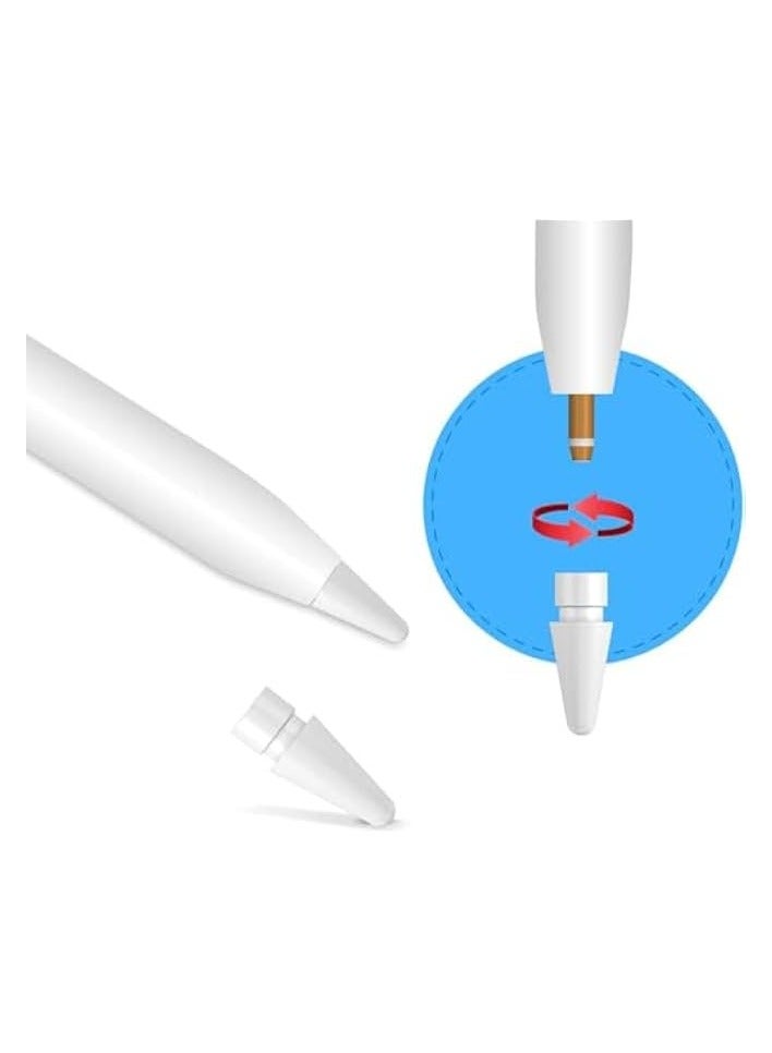 PROMASS 【2 Pack】 Charging Adapter for Apple Pencil 1st Generation with 1xCaps and 1xNibs Replacement Accessory, Female to Female Charger Connector  - Image 4