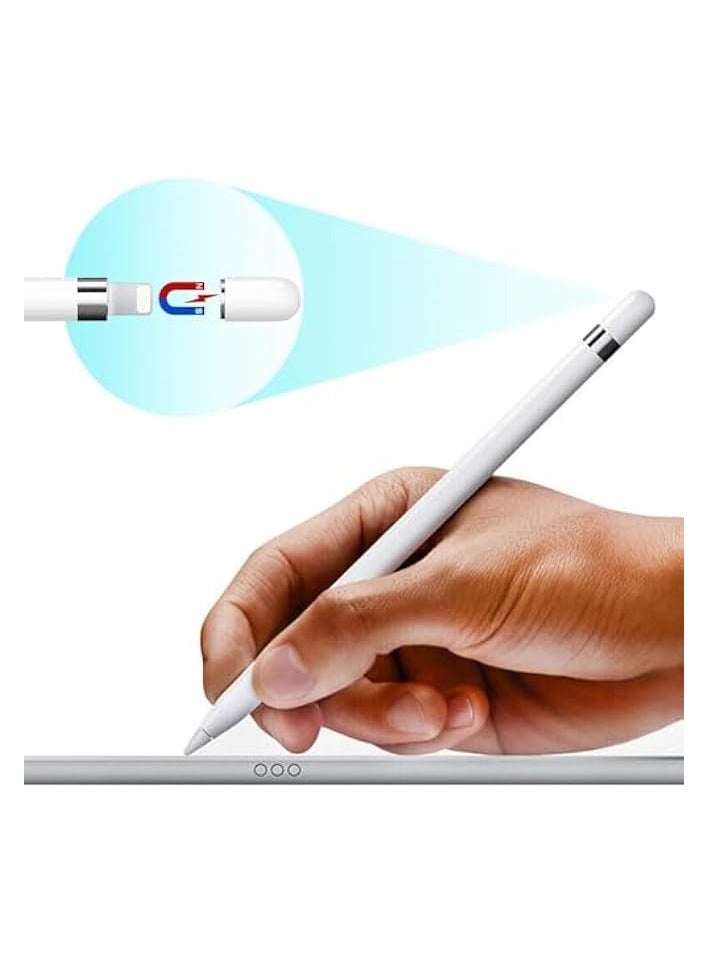 PROMASS 【2 Pack】 Charging Adapter for Apple Pencil 1st Generation with 1xCaps and 1xNibs Replacement Accessory, Female to Female Charger Connector  - Image 3