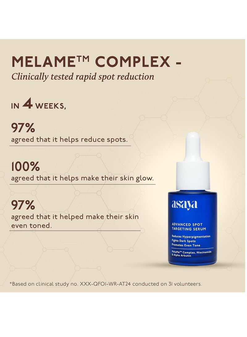 ASAYA Pigmentation Serum| Reduces Dark Spots, Acne Marks|Melame Complex,Niacinamide & Alpha Arbutin|Evens Skin Tone & Brightens|Lightweight & Fast Absorbing|For Unisex|Oily,Dry & Sensitive Skin|30Ml - Image 3