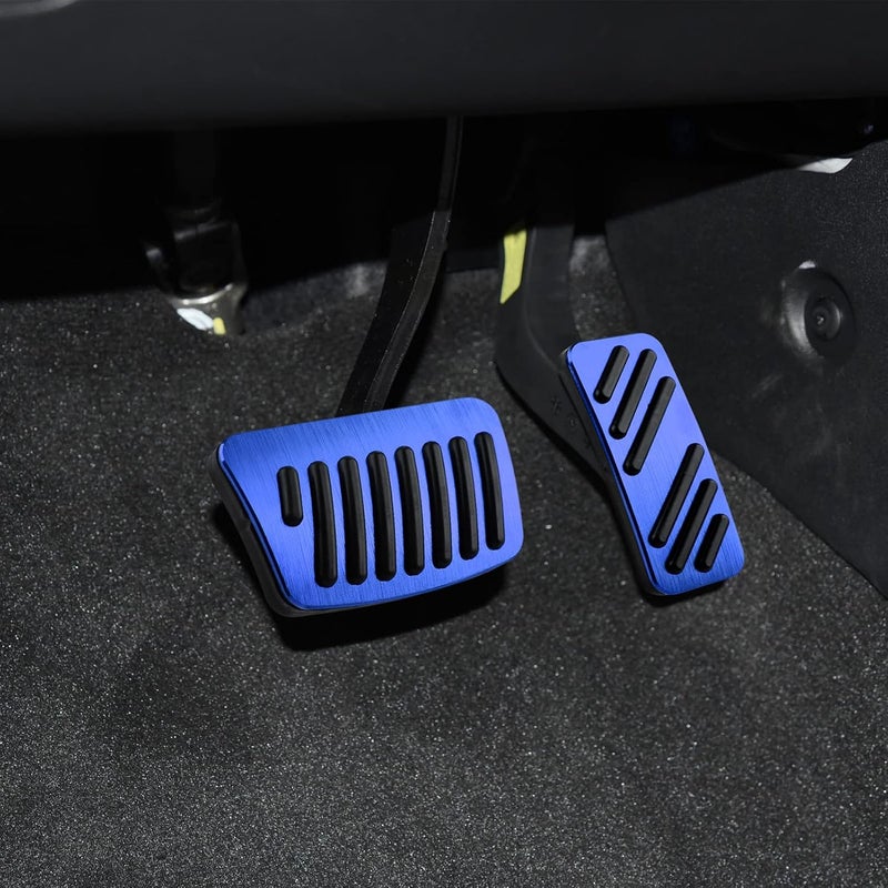 ANFOKAS Sporty Anti-Slip Foot Pedal Covers - Blue - Image 2