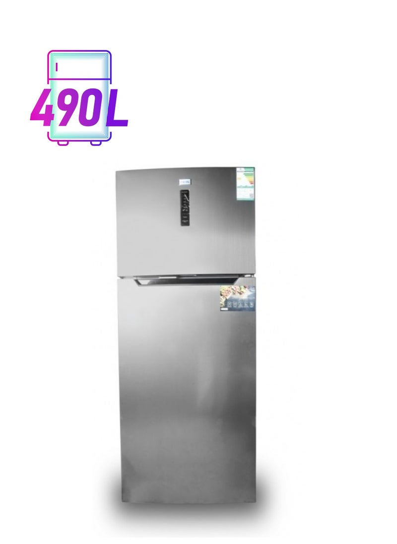 iCone Icone Two-Door Refrigerator 22.4 Feet  ICN2-890 – Spacious 635L Capacity with Top Freezer 145 Liter, Stylish Steel Finish, and Energy Efficient Design!  - Image 1