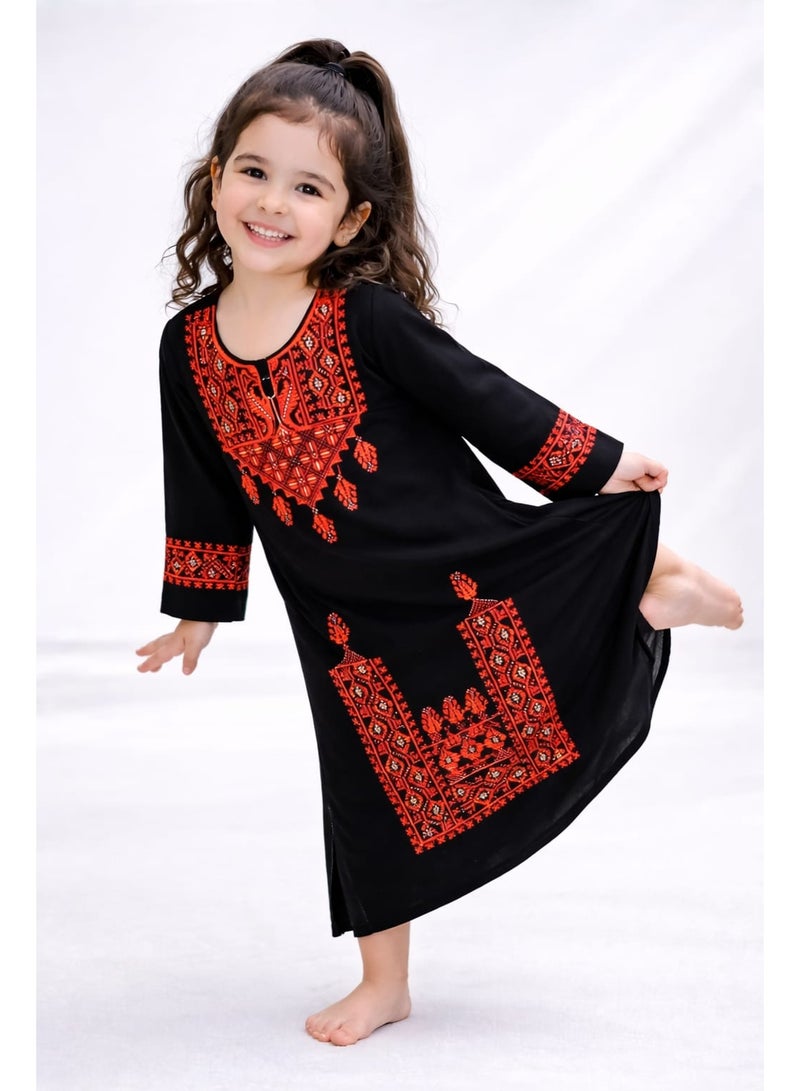 3DM Palestinian Embroidered Traditional Dress for Girls - Image 3