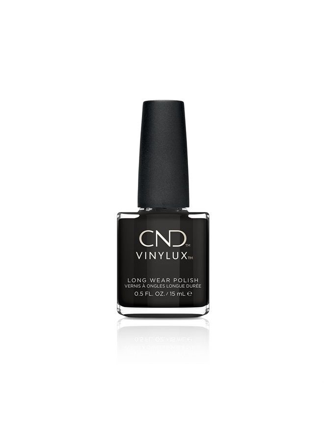 CND Vinylux Longwear Black Nail Polish, Gel-like Shine & Chip Resistant Color, Black Pool #105, 0.5 Fl Oz - Image 1