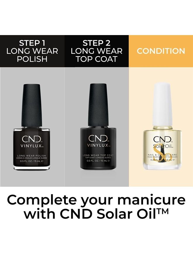 CND Vinylux Longwear Black Nail Polish, Gel-like Shine & Chip Resistant Color, Black Pool #105, 0.5 Fl Oz - Image 4