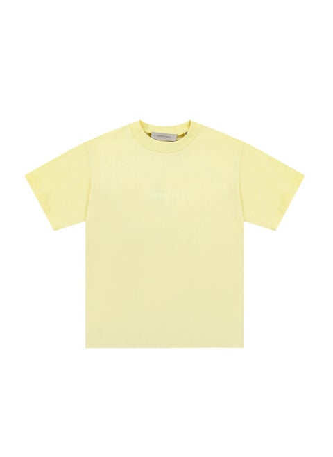Essentials Velvet Logo Unisex Tee Yellow