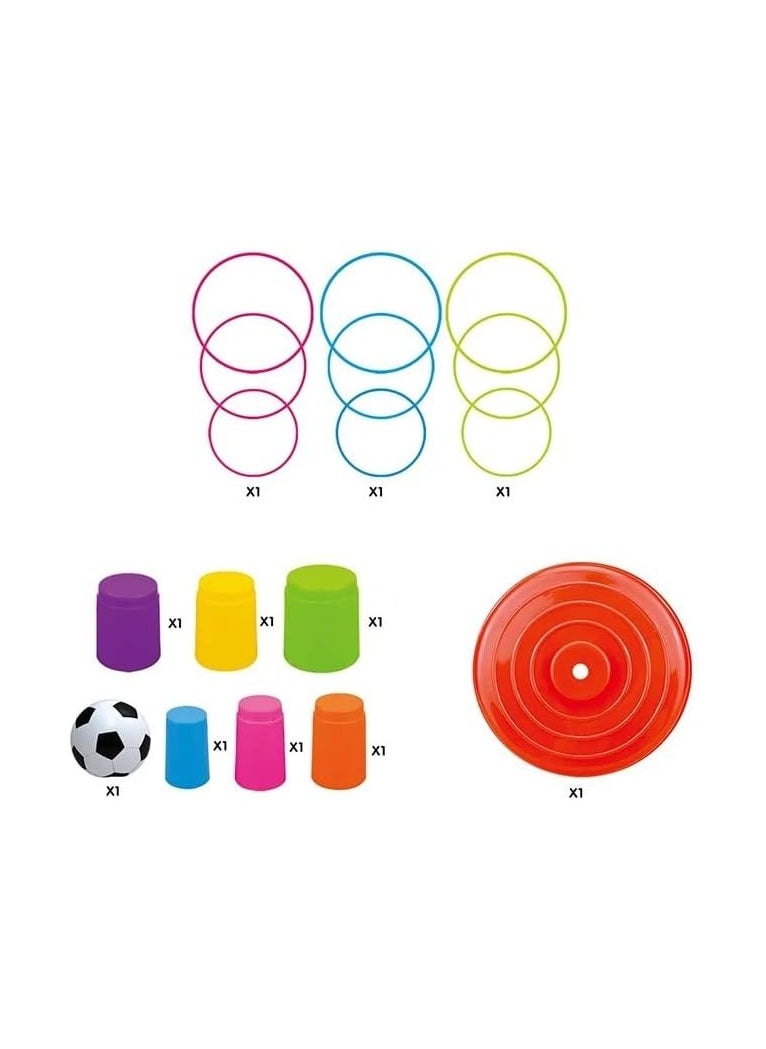 VIO Ring Toss Game Set Colorful Ring Throwing Quote Set for Kids Adults Interactive Circle Ferrule Set for Garden Backyard Party Games  - Image 3