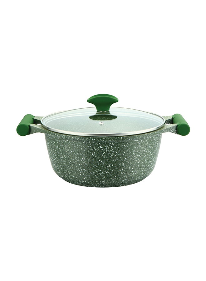 Prestige Granite Non-Stick Aluminium Sauce Pan With Lid Green - Image 1