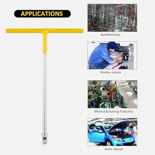 GM Venture 13 PCS Vehicle Car T Shaped Handle Wrench Spanner with 8-19mm 1/2 Socket Tool Set - Image 3