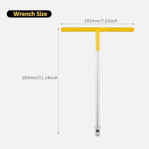 GM Venture 13 PCS Vehicle Car T Shaped Handle Wrench Spanner with 8-19mm 1/2 Socket Tool Set - Image 5