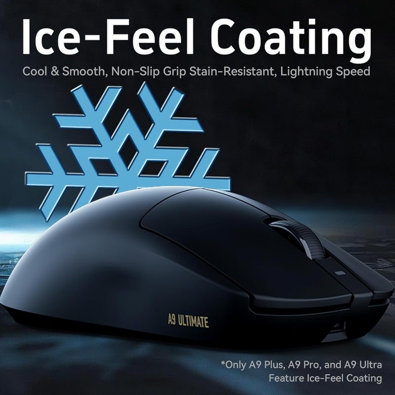 ATK Dragonfly A9 Plus Wireless Gaming Mouse, 57g Lightweight, PAW3395 Sensor, Adjustable DPI, 1K Polling, 240 Hr Battery Life, Tri-Mode NearLink/BT/Wired - Image 3