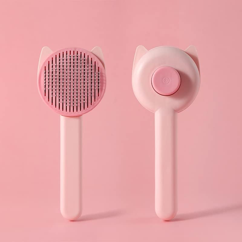 THECLOUDMALL® Cat Grooming Brush, Self Cleaning Slicker Brushes for Dogs Cats Pet Brush Tool Gently Removes Loose Undercoat, Mats Tangled Hair Massage-Self (Multi-color) - Image 1