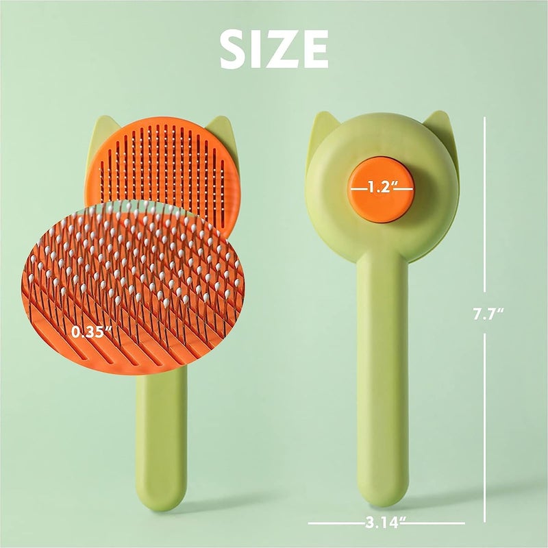 THECLOUDMALL® Cat Grooming Brush, Self Cleaning Slicker Brushes for Dogs Cats Pet Brush Tool Gently Removes Loose Undercoat, Mats Tangled Hair Massage-Self (Multi-color) - Image 5
