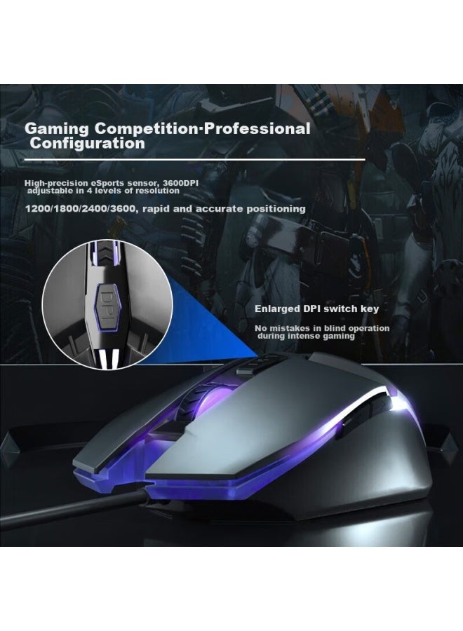 HP Hp Wired Gaming Mouse, Backlit E-sports Mouse, Usb Gaming Mouse For Office, Desktop Computer, Laptop, Lol, Pubg, Internet Cafe  - Image 2