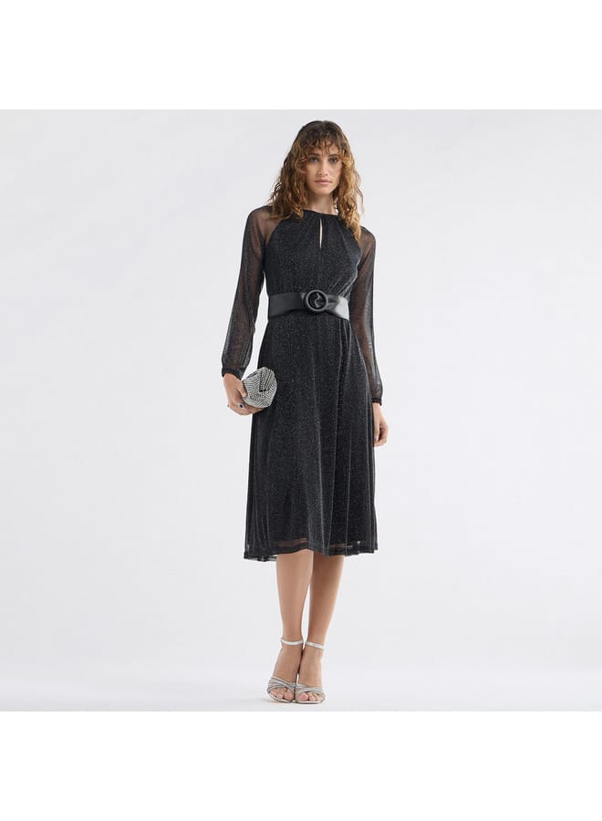 Splash FAV Sparkle Long Sleeve Dress  - Image 2
