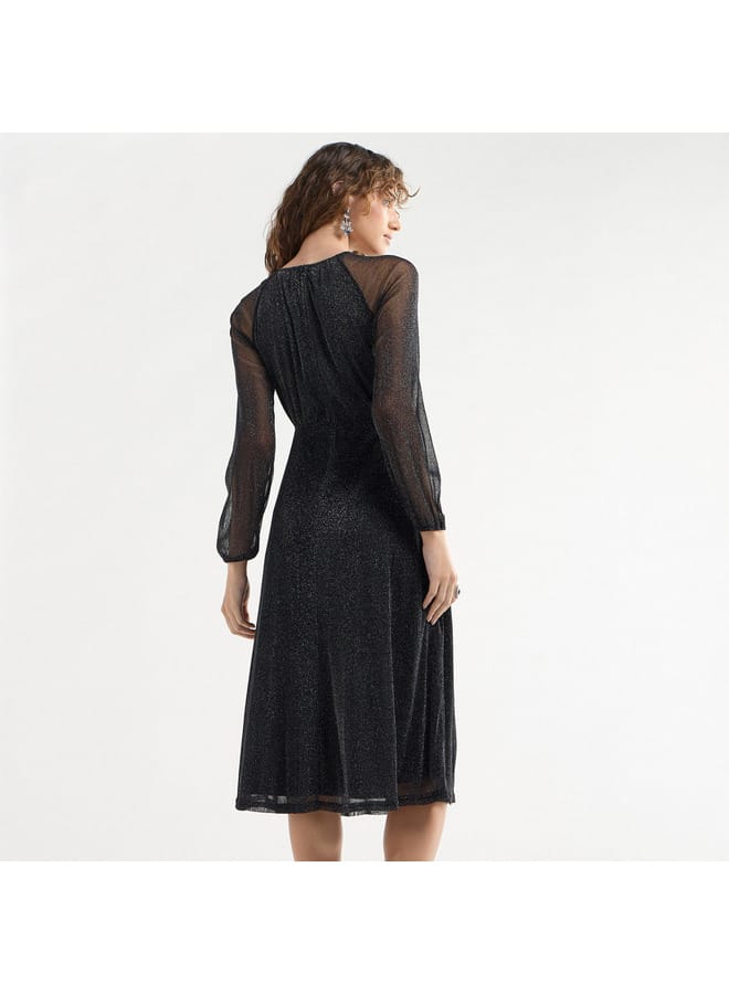 Splash FAV Sparkle Long Sleeve Dress  - Image 3
