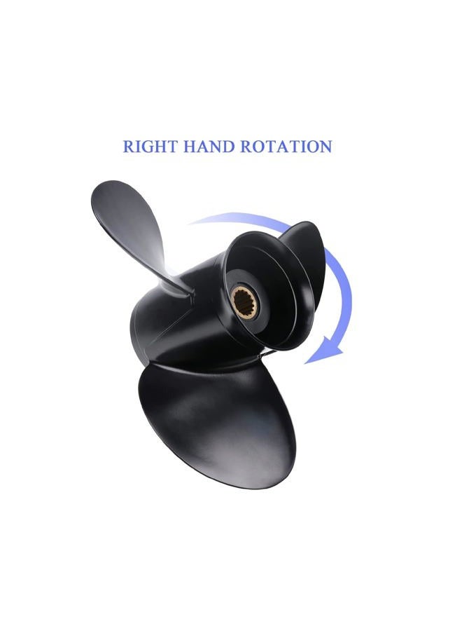MARKGOO Propeller for Mercury Mariner Outboard 25 30 35 40 45 50 55 60 70 HP HP Boat Motor Engine Parts Aluminum Prop 10 5/8x12 Pitch RH 13 Spline Tooth 3.25 Gearcase with Hub Kit 48-73134A45 - Image 3