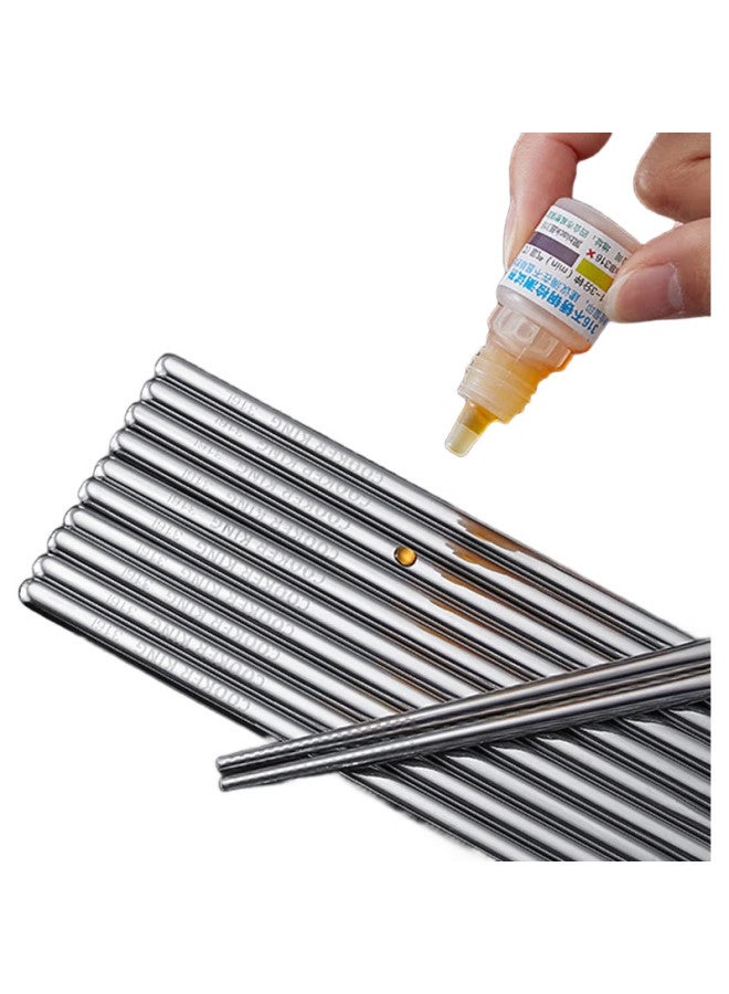 COOKER KING Chuidahuang 316L Stainless Steel Chopsticks, Non-Slip, Mold-Resistant, Metal Chopsticks For Home Use, 10 Pairs - Image 1