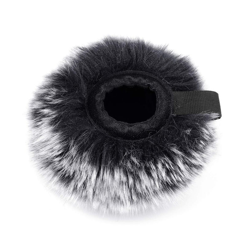 ChromLives Furry Windscreen Muff, Mic Cover Wind Muff, Outdoor Microphone Wind Cover Compatible with Zoom H5 H6 and More, Grey - Image 2