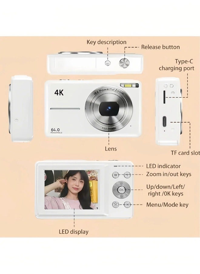 Student digital camera retro CCD campus HD portable small vlog camera entry card camera - Image 3