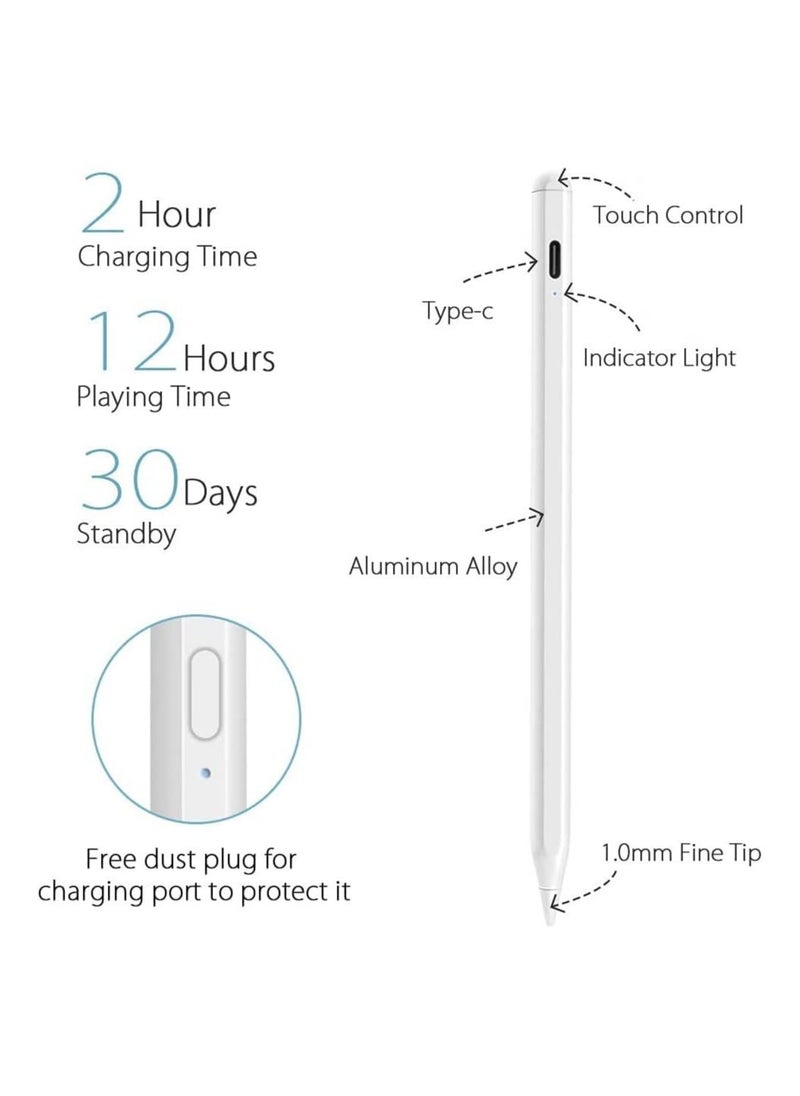 Yesido - Yesido Stylus Pen for Apple iPad, Pencil Styluses Compatible with iPad 2/3/4/5/6/7/8/9/10 Generation Pro 9.7/10.5/11/12.9 Air 1/2/3/4/5 Mini 1/2/3/4/5/6 - Image 1