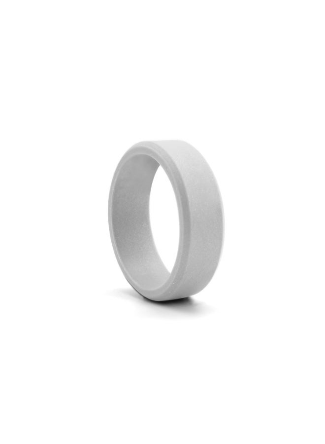 7-Pack Silicone Rings for Men, 8mm Wide Beveled Edge Silicone Wedding Bands, Flexible Sport Rings for Outdoor Activities, Size 10 - Image 5