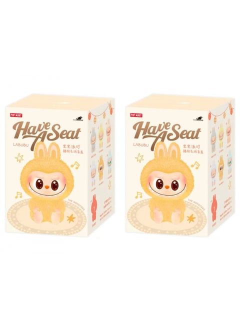 Bubble Mart Labubu Generation II Heart Macaron Vinyl Face Blind Box لعبة دمية قطيفة زينة - المواصفات: نموذجان عشوائيان من الجيل الثاني - اللون: جودة عالية