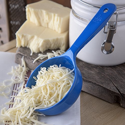 Carlisle ملعقة تحكم في الحصة ذات مقبض قصير CFS 493114، 8 أونصات، زرقاء - Image 5