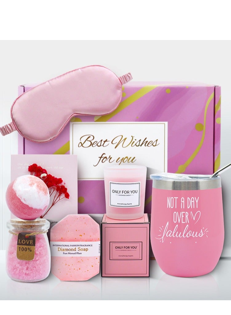 Birthday Gifts for Women Self Care Gift, Gifts Basket for Women - Relaxing Spa Gift Basket Set, Unique Gift Ideas for Women Vanilla Coconut Relaxing Spa Gift Basket Bath Set Get Well Soon Care Package Christmas Mom Gifts for Women Sister Friend Wife Grandma - Image 1