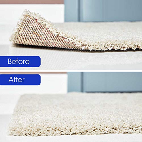 Sollifa 16 Pcs Rug Tape, Dual Sided Washable Removable Prevent Curling Rug Corner Holder, Keep Rug in Place Non Slip Adhesive Rug Stopper for Hardwood Floors and Tile - Image 2