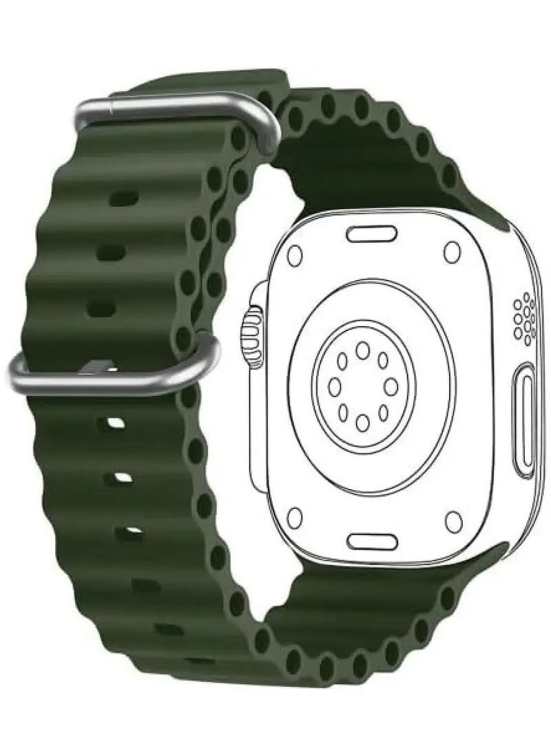 Generic Ocean Band Silicone Strap for Smart Watch 42/44/45/49mm, Compatible with Series 9/8/7/6/5/4/3/2/1/SE, Sport Outdoor for Men & Women  - Image 2