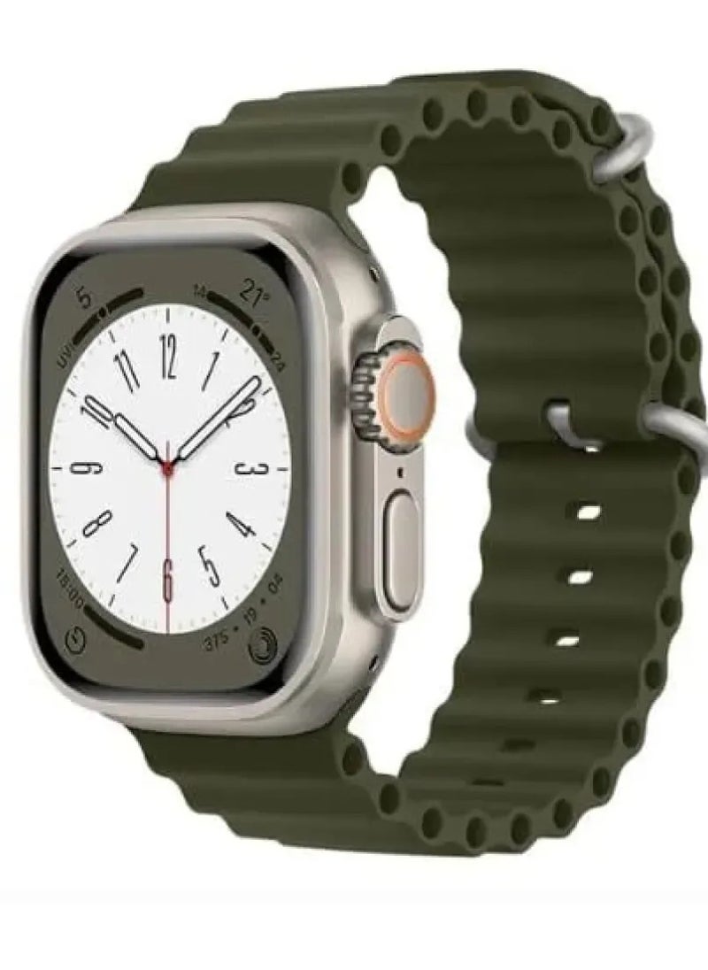 Generic Ocean Band Silicone Strap for Smart Watch 42/44/45/49mm, Compatible with Series 9/8/7/6/5/4/3/2/1/SE, Sport Outdoor for Men & Women  - Image 3