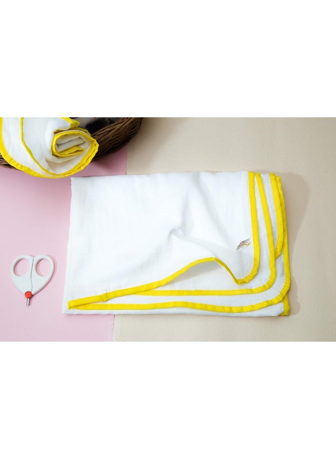 مناشف دوتي من القطن الخالص الناعم من JnB Jacha & Bacha للأطفال/الأطفال، مجموعة من منشفتين - باللون الأصفر (أصفر) - Image 4