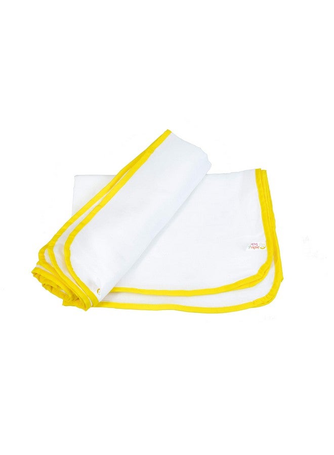 مناشف دوتي من القطن الخالص الناعم من JnB Jacha & Bacha للأطفال/الأطفال، مجموعة من منشفتين - باللون الأصفر (أصفر) - Image 5