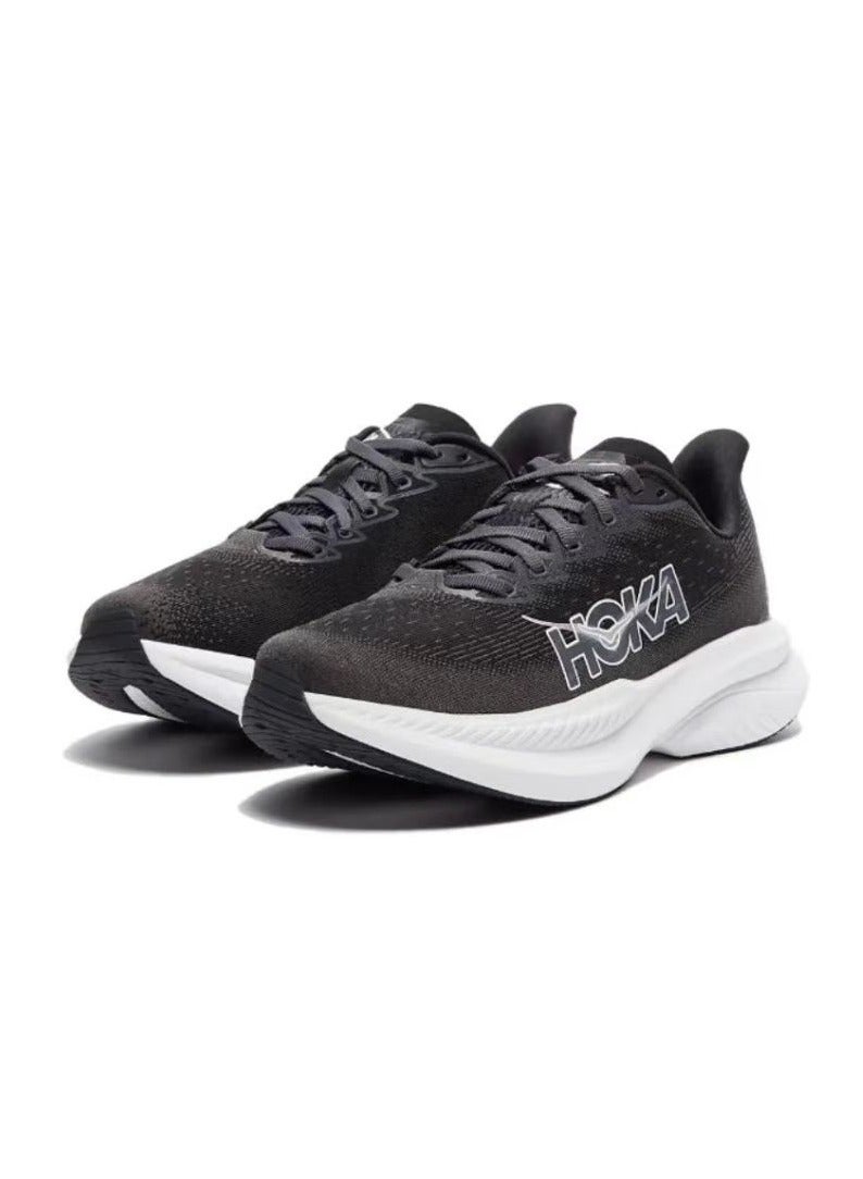 هوكا ون ون حذاء الجري في الهواء الطلق ماك 6 أسود/أبيض للرجال/النساء - Image 2