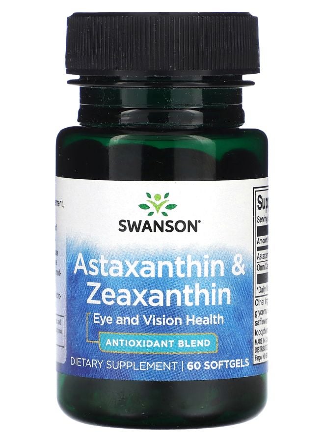 SWANSON Astaxanthin & Zeaxanthin 60 Softgels