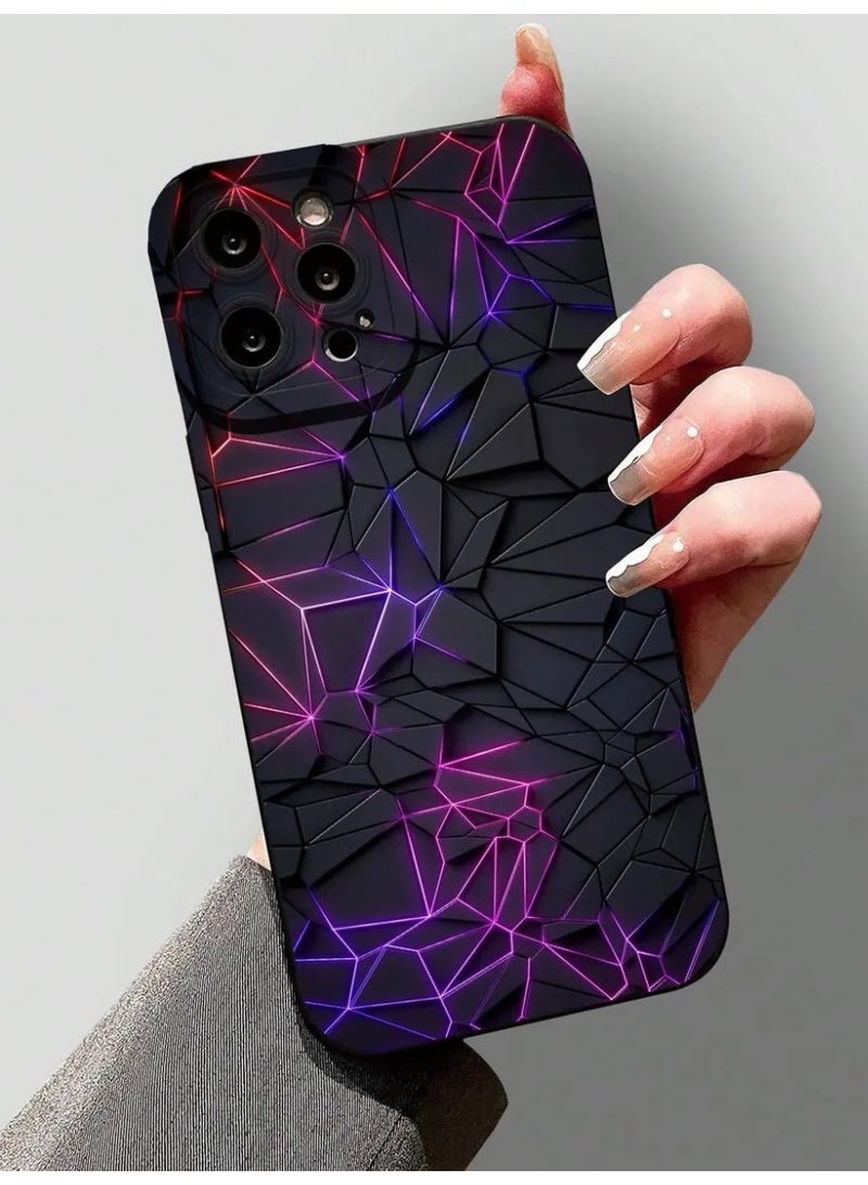 شي إن جراب هاتف بتصميم هندسي خطي تجريدي واقي بالكامل مضاد للصدمات ومقاومة للسقوط  متوافق مع ايفون ١٣ برو - Image 2